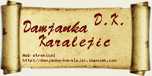 Damjanka Karalejić vizit kartica